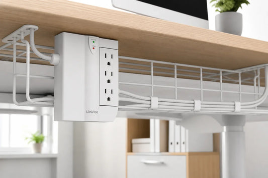 How to Hide Power Strips and Cords Without Creating a Fire Hazard — organized home charging scene