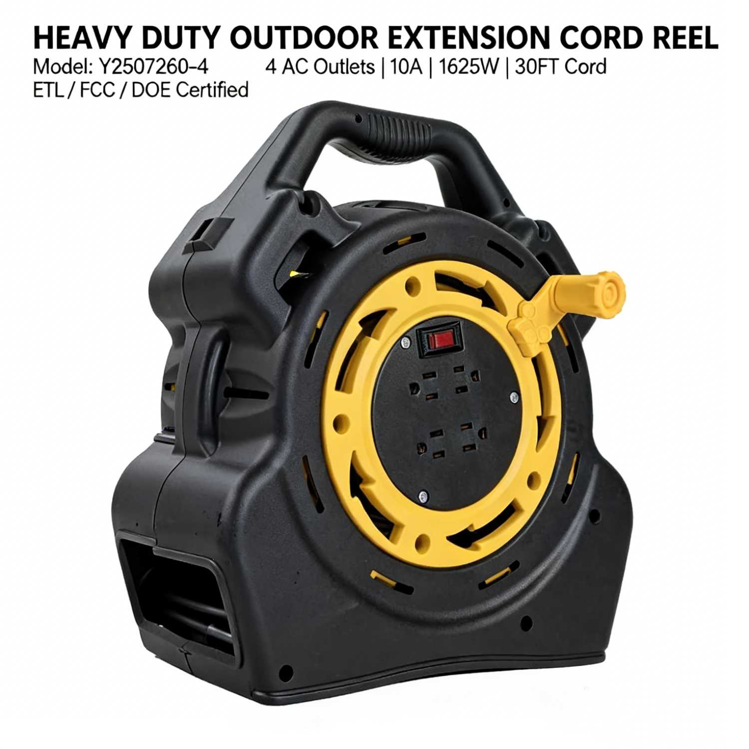 LinkVolt Y2507260-4 30-foot outdoor extension cord reel